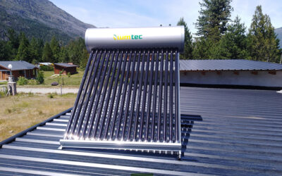 Instalación de Termotanque solar de 200Lts en Lago Puelo